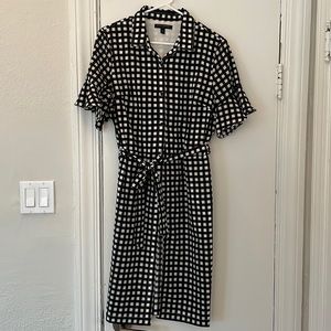 Banana Republic Shirtdress - Black and White Check